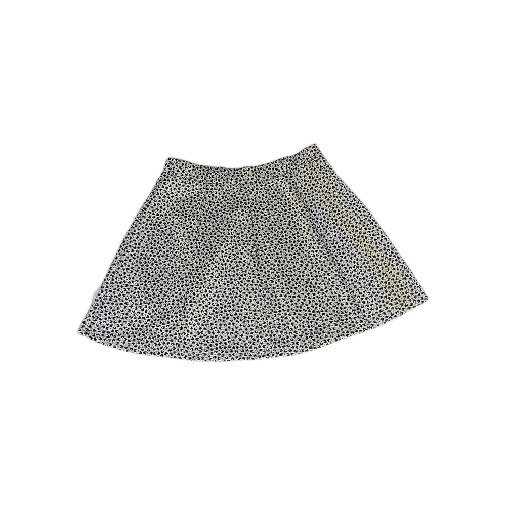Zara Womens Large Animal Print Mini Skirt Black Brown Safari New 5644/412/051